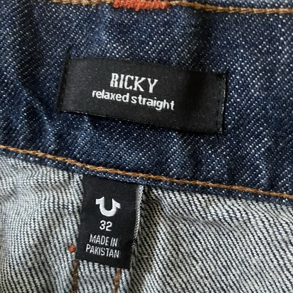 True Religion Denim Jeans Ricky Straight With Flaps 32x34 Excellent! - Picture 9 of 10